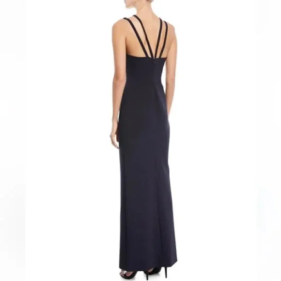 Likely Leslie Strappy V-Neck Front-Slit Gown - Picture 4 of 10